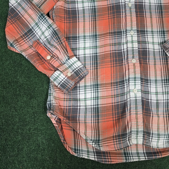 Ralph Lauren | Youth Boys Classic Fit 100% Cotton Plaid Button Down Shirt - Picture 14 of 16